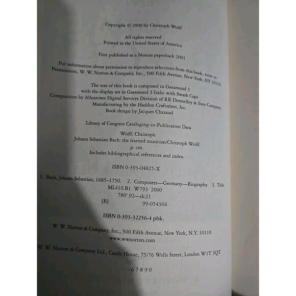 Johann Sebastian Bach : The Learned Musician by Christof Wolff (2001, Trade) - Picture 7 of 7